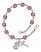 Saint Sebastian and Soccer Rosary Bracelet with Amethyst Beads