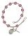 Saint Martin of Tours Engravable Rosary Bracelet with Amethyst Beads