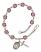 Saint Vincent Ferrer Engravable Rosary Bracelet with Amethyst Beads