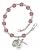 Our Lady of Guadalupe Engravable Rosary Bracelet with Amethyst Beads