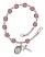 Saint Maria Goretti Engravable Rosary Bracelet with Amethyst Beads