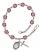 Saint Bernard of Clairvaux Engravable Rosary Bracelet with Amethyst Beads