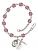 Pope Emeritace Benedict XVI Rosary Bracelet with Amethyst Beads