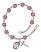 Saint Placidus Engravable Rosary Bracelet with Amethyst Beads