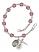 Our Lady of Mount Carmel Rosary Bracelet with Amethyst Beads