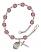 Saint Isabella of Portugal Engravable Rosary Bracelet with Amethyst Beads