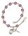 Saint Hildegard von Bingen Engravable Rosary Bracelet with Amethyst Beads