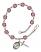 Saint Tarcisius Engravable Rosary Bracelet with Amethyst Beads