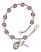 Saint John Baptist de la Salle Engravable Rosary Bracelet with Amethyst Beads