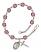 Saint Wenceslaus Engravable Rosary Bracelet with Amethyst Beads