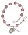 Saint John Vianney Engravable Rosary Bracelet with Amethyst Beads