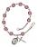 Saint Angela Merici Engravable Rosary Bracelet with Amethyst Beads