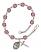 Our Lady of Good Counsel Engravable Rosary Bracelet with Amethyst Beads