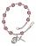 Our Lady of Lourdes Engravable Rosary Bracelet with Amethyst Beads