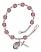 Saint Aedan of Ferns Engravable Rosary Bracelet with Amethyst Beads