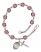 Saint Olivia Engravable Rosary Bracelet with Amethyst Beads