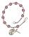 Saint Ronan Engravable Rosary Bracelet with Amethyst Beads