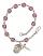 Saint Anthony of Egypt Engravable Rosary Bracelet with Amethyst Beads