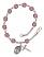 Saint Paul of the Cross Engravable Rosary Bracelet with Amethyst Beads