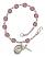 Saint Columbanus Engravable Rosary Bracelet with Amethyst Beads