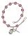 Saint Gianna Beretta Molla Engravable Rosary Bracelet with Amethyst Beads