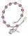 Saint Luigi Orione Engravable Rosary Bracelet with Amethyst Beads