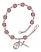 Saint Edmund Campion Engravable Rosary Bracelet with Amethyst Beads