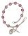 Our Lady of Grapes Engravable Rosary Bracelet with Amethyst Beads