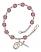 Saint John of Capistrano Engravable Rosary Bracelet with Amethyst Beads