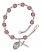 Saint Januarius Engravable Rosary Bracelet with Amethyst Beads