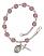 Saint Catherine of Bologna Engravable Rosary Bracelet with Amethyst Beads