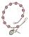 Saint Josemaria Escriva Engravable Rosary Bracelet with Amethyst Beads