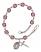 Divine Mercy Rosary Bracelet with Amethyst Beads