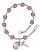 Saint Honorius of Amiens Engravable Rosary Bracelet with Amethyst Beads