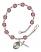 Saint Rocco Engravable Rosary Bracelet with Amethyst Beads