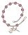 Saint Regis Engravable Rosary Bracelet with Amethyst Beads