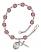 Saint Aidan of Lindesfarne Engravable Rosary Bracelet with Amethyst Beads