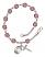 Saint Theodora Engravable Rosary Bracelet with Amethyst Beads