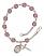 Saint Raymond of Penafort Engravable Rosary Bracelet with Amethyst Beads