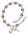 Saint Daria Engravable Rosary Bracelet with Amethyst Beads