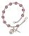 Saint Nathanael Engravable Rosary Bracelet with Amethyst Beads