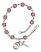 Saint Columbkille Engravable Rosary Bracelet with Amethyst Beads