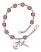 Saint Eligius Engravable Rosary Bracelet with Amethyst Beads