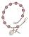 Saint Margaret of Scotland Engravable Rosary Bracelet with Amethyst Beads