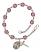 Our Lady of Kibeho Engravable Rosary Bracelet with Amethyst Beads