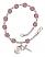 Saint Maron Engravable Rosary Bracelet with Amethyst Beads