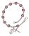 Saint Medard of Noyon Engravable Rosary Bracelet with Amethyst Beads