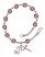 Saint Norbert of Xanten Engravable Rosary Bracelet with Amethyst Beads