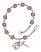 Saint Sebastian and Track&Field Rosary Bracelet with Amethyst Beads