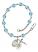 Miraculous Engravable Rosary Bracelet with Aqua Beads